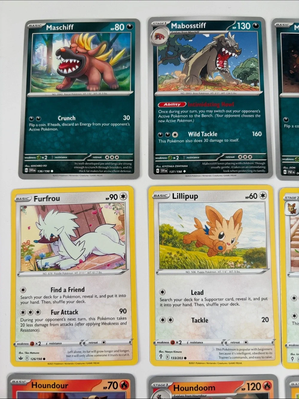 🐶 Dog Pokémon Card Lot | Mabosstiff Houndoom Growlithe Rockruff Yamper ✨5/$25✨